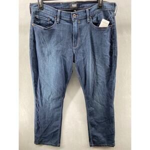 Paige Jeans‎ Womens 36x26 Blue Federal Straight Leg Mid Rise Denim Crop Stretch